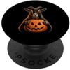 Halloween Goat Lover Jackolantern Pumpki Capra Halloween Capra Amante Jack O Lanterna Viso Zucca PopSockets PopGrip Adesivo