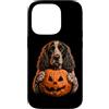 Halloween Pumpkin ESS Dog Owner Gifts Custodia per iPhone 14 Pro Springer Spaniel Inglese Halloween Cane Jack O Lanterna Faccia