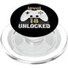 Gaming Birthday Apparel for Gamers Livello 18 Sbloccato 18 ° compleanno Gamer Men PopSockets PopGrip per MagSafe