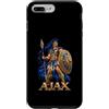 Greek Ajax Spartan Warrior Mythology Spe Custodia per iPhone 7 Plus/8 Plus Ajax Eroe Greco Trojan Mitologia Scudo Lancia