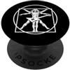 Da Vinci Guitar Player Classical Music Guitar Da Vinci Vitruvian Man Guitarist Player Musicians PopSockets PopGrip Adesivo