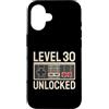 Level 30 Gamer Gifts Custodia per iPhone 16 Level 30 Unlocked Retro Gamer 30° compleanno regalo