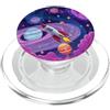Purple Rocket Astronomy Space Gifts Colorful Rocket Planets Retro Astronomia Spazio Sistema Solare PopSockets PopGrip per MagSafe
