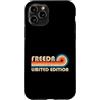 Retro Name Vault Custodia per iPhone 11 Pro FREEDA Retro 70s 80s Sunset Stripe