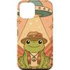 Extraterrestrial Flying Saucer Gifts Custodia per iPhone 12 mini Groovy Retro Frog Western Style Deserto UFO Alieno Rapimento