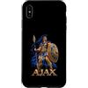 Greek Ajax Spartan Warrior Mythology Spe Custodia per iPhone XS Max Ajax Eroe Greco Trojan Mitologia Scudo Lancia