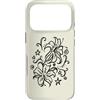 Ornamental Floral Art Custodia per iPhone 17 Pro Y2K Orchid Flower Line Art Tattoo Stile Tatuaggio Anni '90