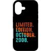 October 2008 Retro Vintage Year 2008 Gif Custodia per iPhone 17 Edizione Limitata Ottobre 2008 Compleanno
