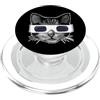 Miftees Solar Eclipse Tees Gatto che indossa occhiali da eclissi solare divertente gatto eclis PopSockets PopGrip per MagSafe