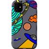 Kidcore Cartoon Style Solar System Gifts Custodia per iPhone 11 Kidcore del sistema solare di arte spaziale variopinta di UFO dei pianeti del