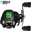 SAMOLLA Nuovo Grande Schermo A Led Elettronico Baitcasting Mulinello Da Pesca Ad Alta Velocità 7.2:1 10kg Acqua Salata Impermeabile Cast Tamburo Ruota Casting