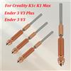Sirol Ugello in acciaio temprato Creality K1c K1 Max, cambio rapido, tutto in uno, ad alto flusso, bimetallico, heatbreak per stampante 3D Ender 3 V3