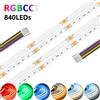MJJC 5M COB RGBCCT Led Strip 24 V 6 Pin 12mm 840 diodi RGB CCT WW CW 24 volt flessibile Led Stripe Neon Tape Ribbon Lamp per la decorazione della stanza