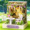 zuuton Casa delle bambole in miniatura in legno Kit di costruzione di modelli di assemblaggio fatto a mano fai-da-te con copertura antipolvere Puzzle 3D Casa delle bambole Giocattoli Regali di compleanno