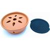 Plushome ceramic incense holder 16cm x 6cm with 2 incense spiral citronella/anti-mosquito burner
