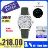 Cronos CCronos Orologi da uomo 36mm Automatico PT5000 Miyota 9015 Movimento Orologi da polso Quadrante bianco Modello di betulla Zaffiro 10 ATM L6049M