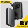 Essager 65W GaN Caricatore USB Tipo C PD3.0 Carica rapida per MacBook Tablet Carica rapida QC4.0 3.0 Caricatore del telefono per iPhone 16 15 14