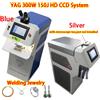 NONE YAG 150J 300W Saldatrice laser a fibra Saldatore a punti per gioielli con microscopio CCD per saldatura pendente ad anello a catena in oro argento