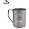 Widesea Tazza da campeggio Tazza in titanio Stoviglie turistiche Ultraleggera Nuova tazza da tè da caffè antiscivolo con design a doppia maniglia da 500 ml