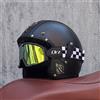 orz Casco moto vintage semi aperto Casco 3/4 Tutte le stagioni Cruiser Ride Advunture Uomo Donna Occhiali protettivi da crociera