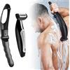 Kemei Rasoi per la schiena per uomo Body Groomers Dispositivo di rimozione dei peli indolore per uomo Epilatore Rasoio per la schiena Viso Manico lungo Rasoio portatile Cura del corpo