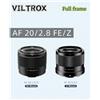VILTROX Obiettivo Viltrox 20mm F2.8 con Autofocus, Grandangolare Ultra-Ampio per Fotocamere Sony E-mount e Nikon Z-mount