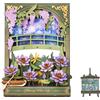 Robotime ROWOOD Puzzle 3D in legno con luce a LED Kit modello di fiore Display da tavolo Puzzle da parete Art Déco Regali per adulti Adolescenti