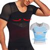YBFDO Camicie a rete da uomo Body Shaper Manica corta Compressione Pancia Dimagrante Canottiera Shapewear Allenamento Abs Addome Pancia Controllo Top