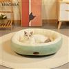 KEMORELA Letto ovale in peluche per cani e gatti, cuscino per gatti per cani e gatti addensato lavabile per tutte le stagioni per razze piccole, medie e grandi