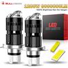 Dualvision H4 Bi Mini LED Lente per proiettore Lampadina per auto EMC 1200W Faro Turbo Lampada Canbus Plug and Play Doppia moto Fascio alto e basso 12V 24V