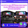 naviunit Autoradio 1920*720P Wireless CarPlay Android Auto con schermo Linux per BMW Serie 5 E60 E61 E63 E64 Serie 3 E90 E91 E92 E93 2004-2012 2 DIN, stereo multimediale con Bluetooth e Wi-Fi