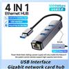 FDBOY Adattatore Ethernet USB3.0 Tipo C a RJ45 1000Mbps, Hub USB3.0, Scheda di Rete Gigabit per MacBook e Computer Portatili