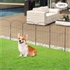Bymaocar 10 Pezzi Recinzione da Giardino in Ferro, 33*60cm, Divisorio in Ferro per Orto, Barriere per Cani e Animali Domestici, per il Giardino