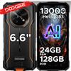 DOOGEE Fire 5 Pro Gemini Ai Smartphone Rugged con Batteria da 13000mAh, Helio G81, 24GB RAM (4+20), 128GB ROM, Display 6.6" 90Hz, Versione Globale
