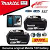 Makita Batteria al Litio Originale Makita 18V 6.0Ah BL1840 BL1830B BL1850B BL1850 BL1860 BL1815, Ricambio 100% Autentico