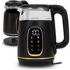 NONE Bollitore elettrico in vetro da 1,7 litri 2200 W 40-100 ° C LED, Keep Warm 2H Nero Oro