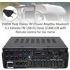 Artudatech Amplificatore di Potenza Stereo HiFi 2500W con Bluetooth 5.4, Karaoke, FM, USB, Mixer EQ