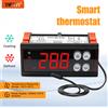 yieryi Termostato Digitale 220V 17A per Refrigerazione con Sensore NTC, Funzione di Raffreddamento e Sbrinamento per Congelatore e Incubatore