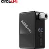 CYCLAMI Mini pompa elettrica portatile da 800 mAh, gonfiatore per pneumatici senza fili con schermo, ricarica rapida, 150 PSI, CYCLAMI AM6 Pro