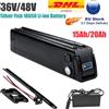 Aleaivy Batteria 36V 48V 15Ah 20Ah agli ioni di litio 18650 ricaricabile con BMS integrato per kit motore Bafang Silverfish 250W-750W con caricabatterie