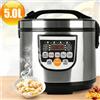 DWiusty Pentola a pressione elettrica DWiusty 5L con display digitale, in acciaio inossidabile, multifunzione intelligente per cucina, slow cooker, cuociriso, pentola a vapore, scaldavivande 220V