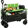 Carrello da campeggio pieghevole XXL con piano d'appoggio, carrello pieghevole robusto, capacità di carico 350 libbre, carrello da spiaggia, carrello multiuso per la spesa, ruote rinforzate per