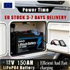 Ddadache Batteria al Litio LiFeP04 12V 150Ah per Ricarica Solare, Ecoscandaglio, Applicazioni Marine, Campeggio e Off-Grid con Porta USB