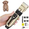 Kit Tosatrice Elettrica Professionale Ricaricabile per Cani, Gatti e Conigli - Set Completo per la Toelettatura e la Rimozione del Pelo