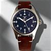 tandorio Orologio da uomo Tandorio 39mm Pilot in acciaio inossidabile al quarzo con vetro zaffiro, impermeabile 200M, movimento VH31 con lancetta dei secondi a scorrimento, luminoso, stile retrò