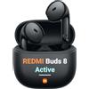 Xiaomi Redmi Buds 8 Active - Nero, 37h di Batteria, Bluetooth 5.4, Doppio Microfono con Riduzione del Rumore AI, Driver da 14,2 mm, IP54, AAC