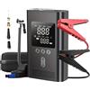 NONE Avviatore d'emergenza 5-in-1 con compressore d'aria, potenza di picco 3000A, booster per batteria auto, pompa d'aria 150 PSI, batteria esterna portatile, gonfiatore pneumatici