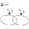 PandaHall 10Pcs 230mm bracciale regolabile in acciaio inossidabile 304 che fa braccialetti di scorrimento per le donne braccialetti con ciondoli gioielli fai da te