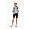 Tezenis Ciclista In Cotone Tinta Unita Bimba Bambina Blu
