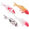 PAMINGONO Decorazioni per Acquario 4 Mini Koi Realistici in PVC Effetto Nuoto Verosimile Compatto per Vasche e Allestimenti Decorativi